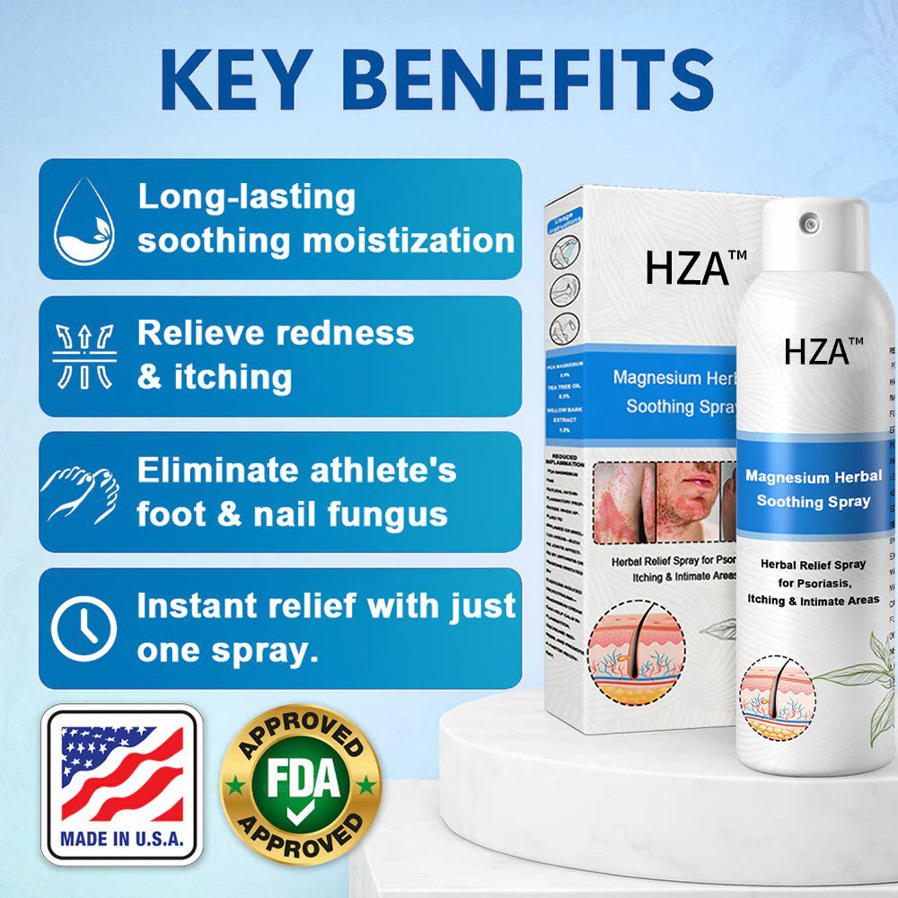 ✅ Official Store: HZA™ Magnesium Herbal Psoriasis Spray ⚕️ FDA Certified
