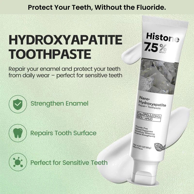 š„HistoneĀ® Fluoride-Free Hydroxyapatite Enamel Repairing Breath Freshening Whitening Toothpaste