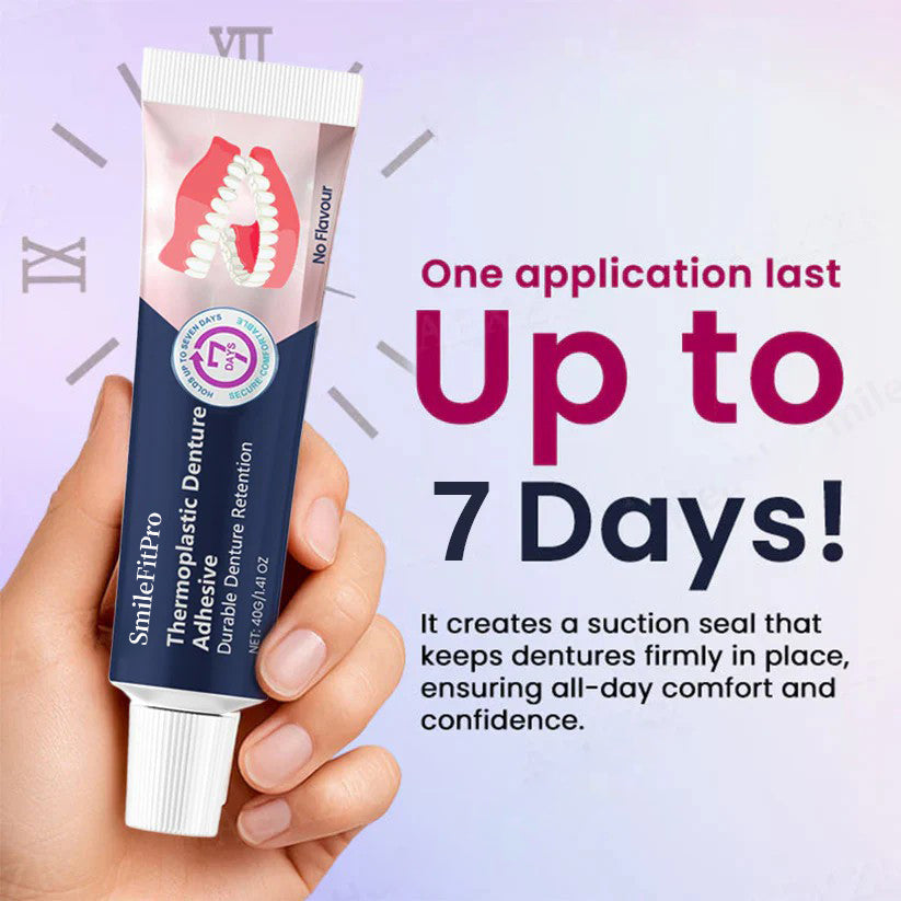 SmileFitPro® Thermoplastic Denture Adhesive ⏳ Durable Denture Retention