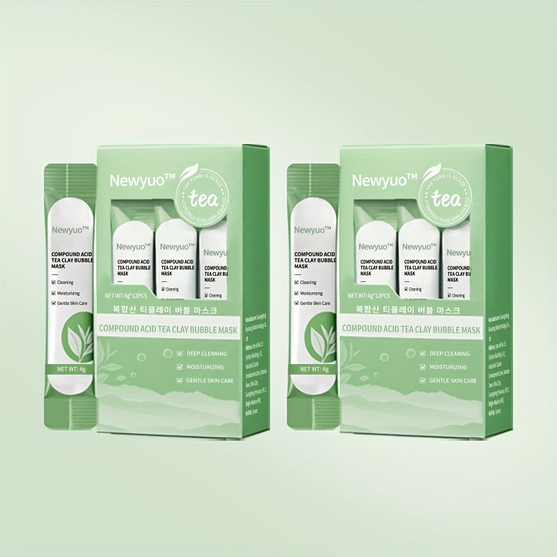 newyuo™ Green Tea InstaFoam Detox Mask 🍃 | Say Bye to Blackheads in 10 Seconds! 🧖♀️✨