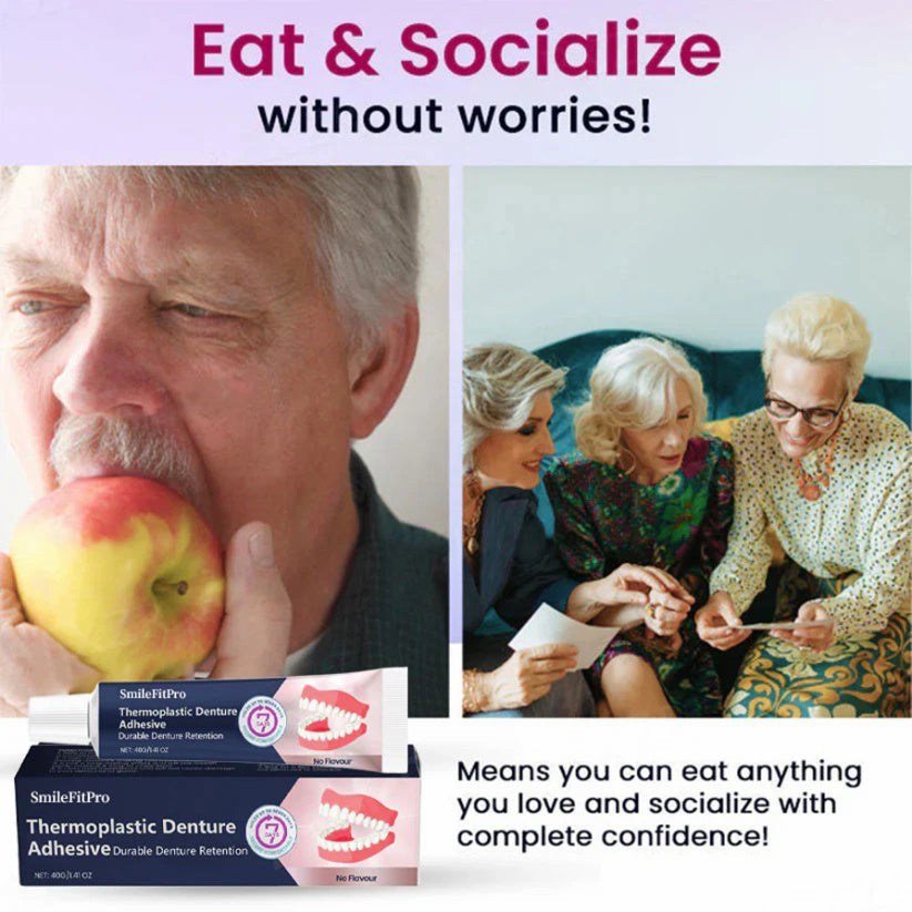 SmileFitPro® Thermoplastic Denture Adhesive ⏳ Durable Denture Retention