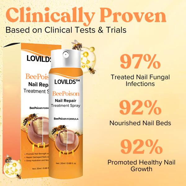 LOVILDS™🎉NEW YEAR SALE🎉Save up to 70% 🅾🅵🅵 Bee Venom Nail Repair Treatment Spray