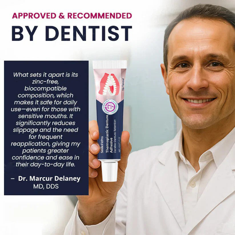 SmileFitPro®  Thermoplastic Denture Adhesive ⏳ Durable Denture Retention