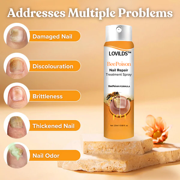 LOVILDS™🎉NEW YEAR SALE🎉Save up to 70% 🅾🅵🅵 Bee Venom Nail Repair Treatment Spray